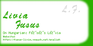 livia fusus business card